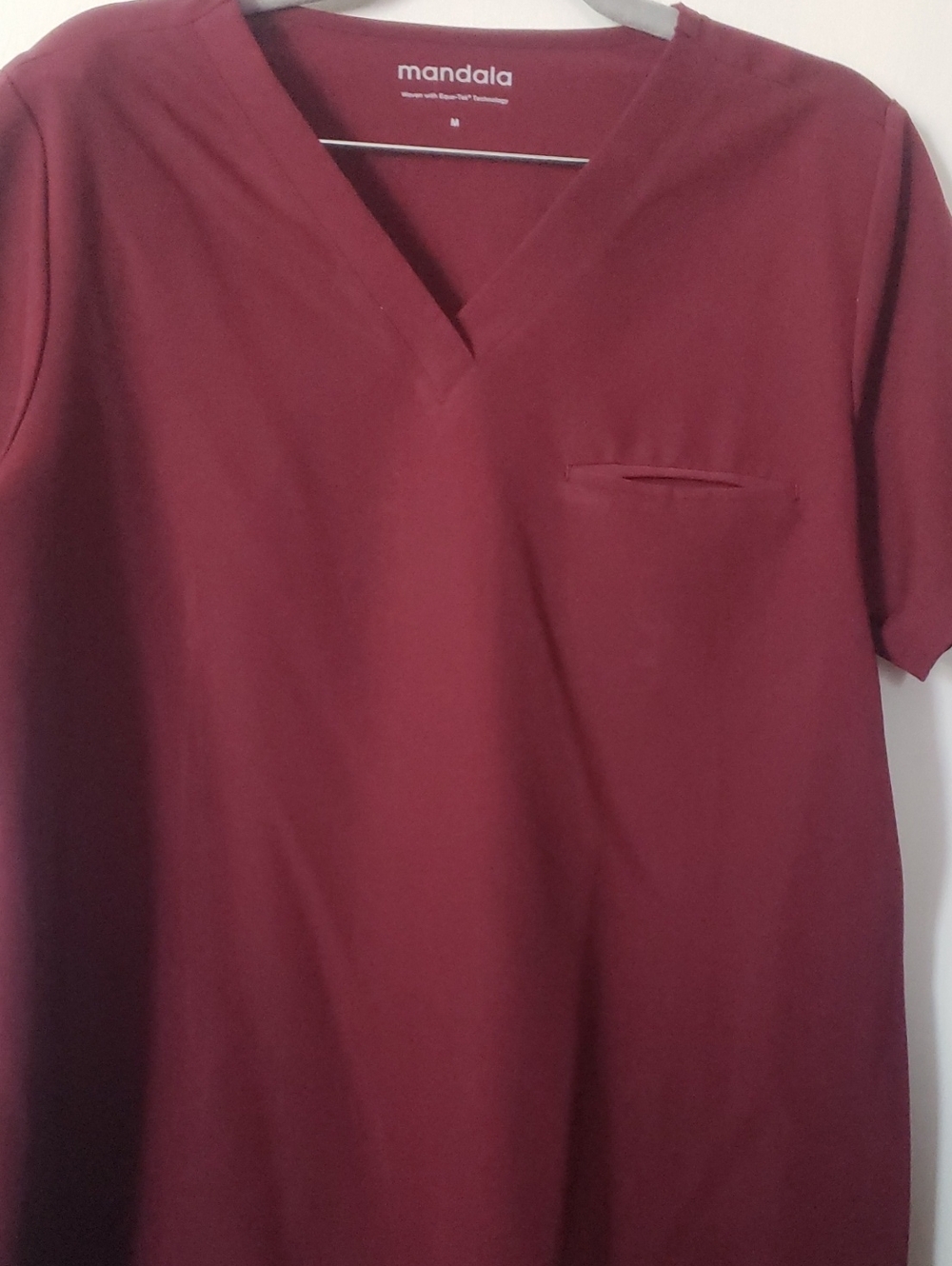 Mandala Women's V-Neck Dress in Burgundy